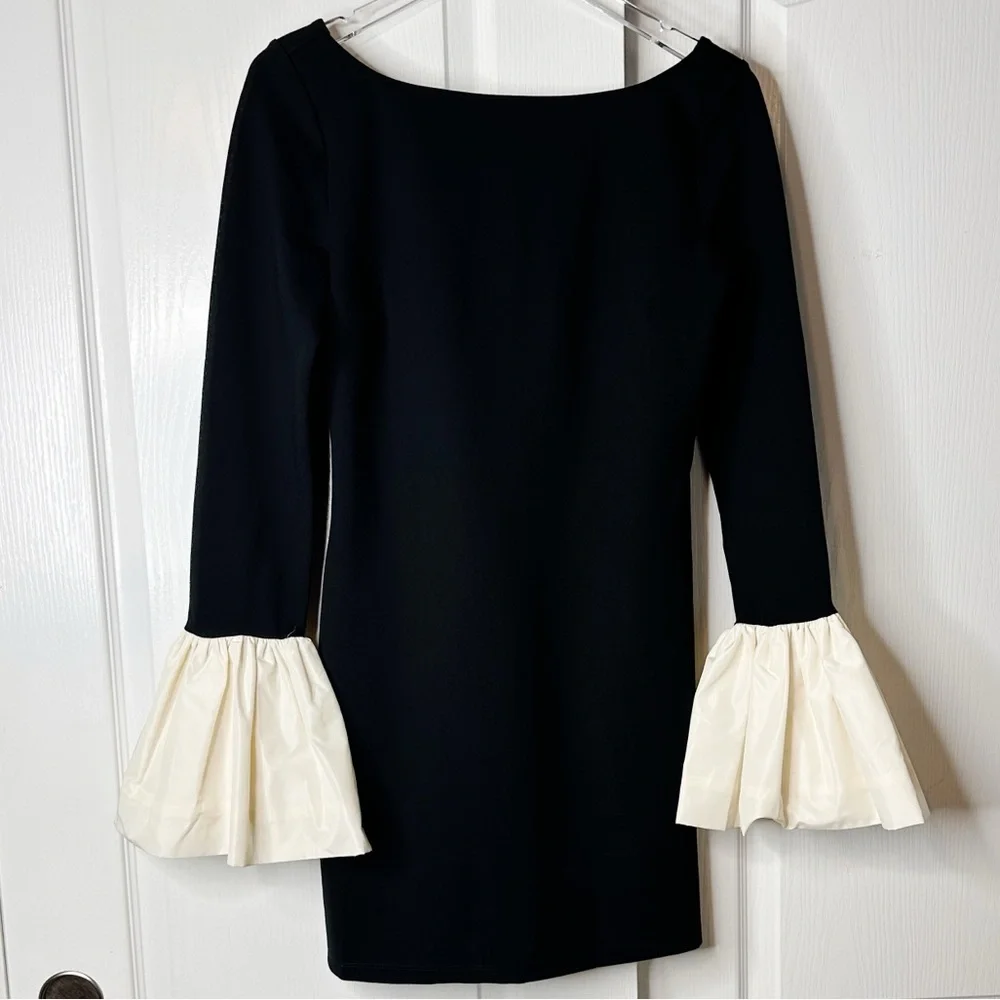 NWT Staud Hawthorne Dress Black & Ivory Size Small - Picture 6 of 17